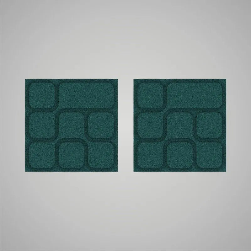 Self-adhesive Acoustic Felt Panel 3D Geometric 18mm / Free Shipping-Dark Teal-Wall Panels Pro