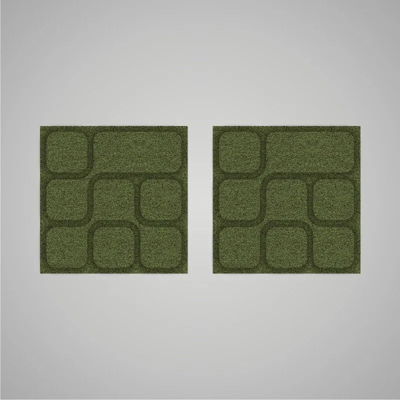 Self-adhesive Acoustic Felt Panel 3D Geometric 18mm / Free Shipping-Forest Green-Wall Panels Pro