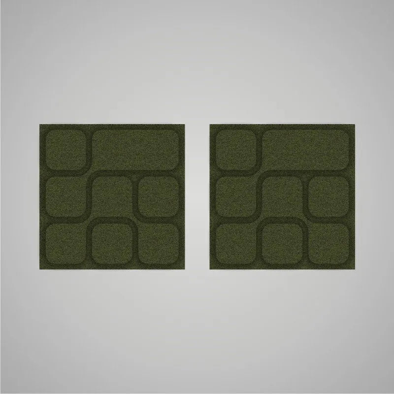 Self-adhesive Acoustic Felt Panel 3D Geometric 18mm / Free Shipping-Moss Green-Wall Panels Pro