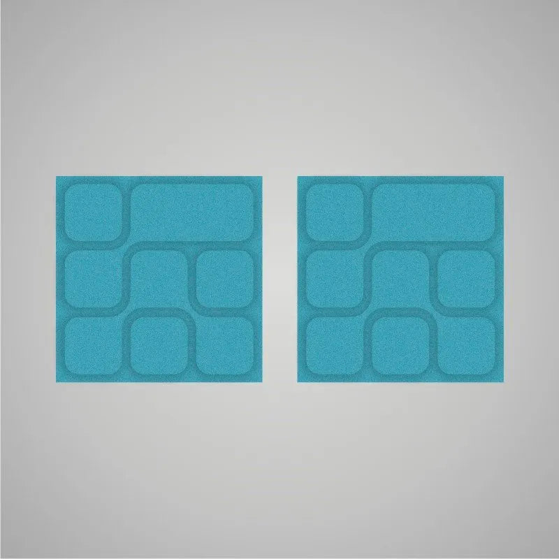 Self-adhesive Acoustic Felt Panel 3D Geometric 18mm / Free Shipping-Teal Aqua-Wall Panels Pro