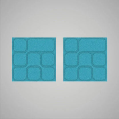 Self-adhesive Acoustic Felt Panel 3D Geometric 18mm / Free Shipping-Teal Aqua-Wall Panels Pro