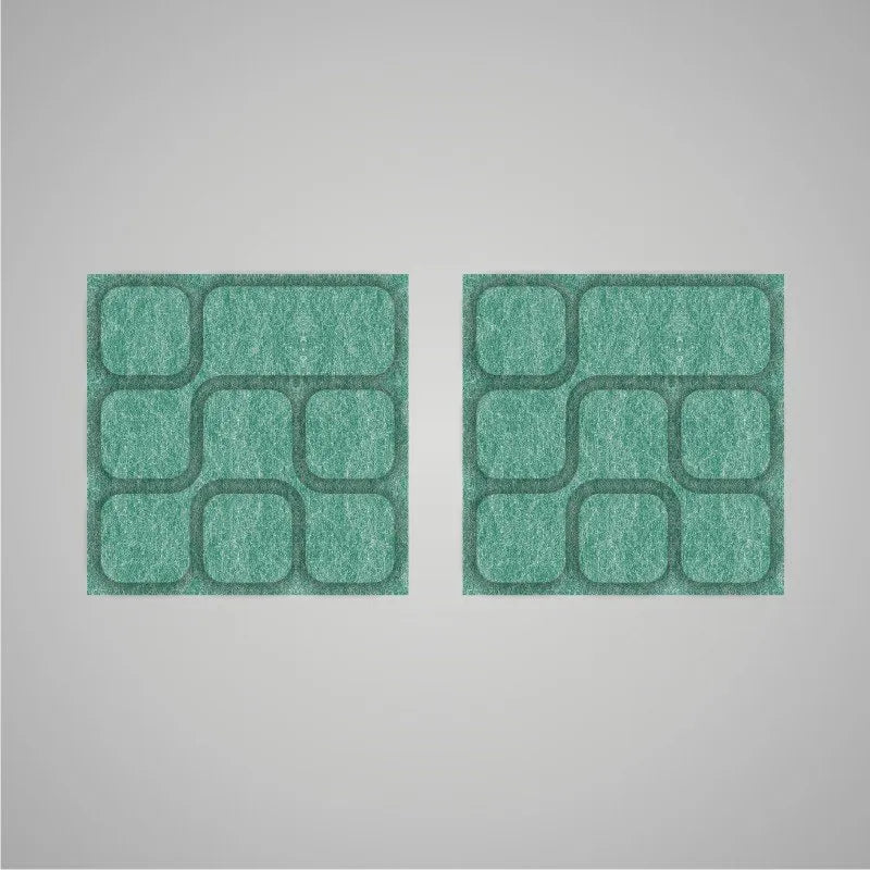 Self-adhesive Acoustic Felt Panel 3D Geometric 18mm / Free Shipping-Tropical Sea Green-Wall Panels Pro