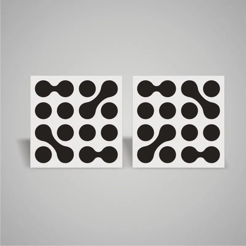 Self-adhesive Acoustic Felt Panel Shape 18mm / Free Shipping-PET Felt Acoustic Panels-WallpanelsPRO-Black & White-Wall Panels Pro