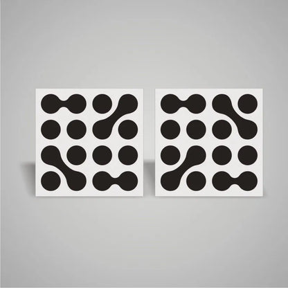 Self-adhesive Acoustic Felt Panel Shape 18mm / Free Shipping-PET Felt Acoustic Panels-WallpanelsPRO-Black & White-Wall Panels Pro