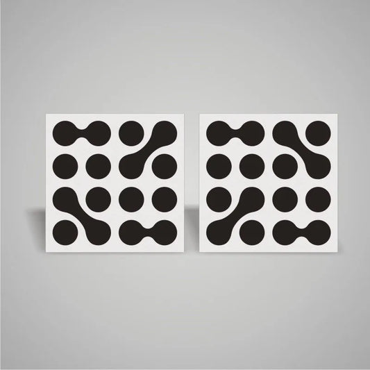 Self-adhesive Acoustic Felt Panel Shape 18mm / Free Shipping-PET Felt Acoustic Panels-WallpanelsPRO-Black & White-Wall Panels Pro