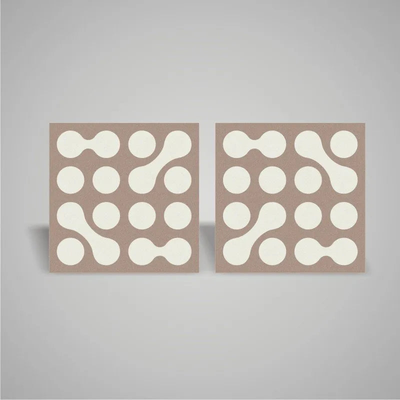 Self-adhesive Acoustic Felt Panel Shape 18mm / Free Shipping-PET Felt Acoustic Panels-WallpanelsPRO-Cream & Rustic Greige-Wall Panels Pro