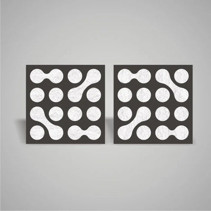 Self-adhesive Acoustic Felt Panel Shape 18mm / Free Shipping-PET Felt Acoustic Panels-WallpanelsPRO-Dark Gray & Marble-Wall Panels Pro