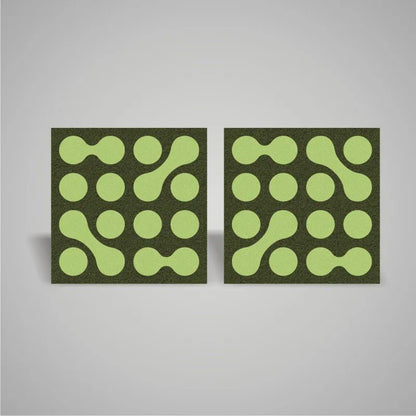 Self-adhesive Acoustic Felt Panel Shape 18mm / Free Shipping-PET Felt Acoustic Panels-WallpanelsPRO-Salad Green & Moss Green-Wall Panels Pro
