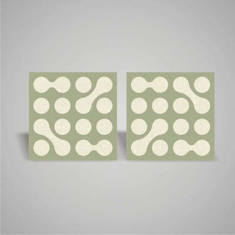Self-adhesive Acoustic Felt Panel Shape 18mm / Free Shipping-PET Felt Acoustic Panels-WallpanelsPRO-Salty Brine & Beige-Wall Panels Pro