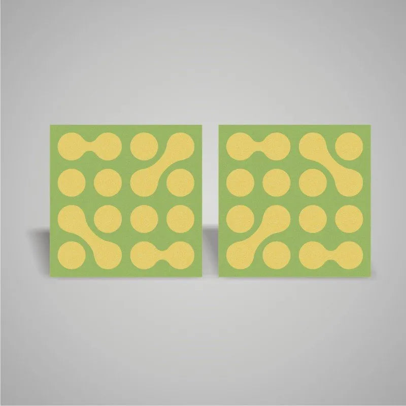 Self-adhesive Acoustic Felt Panel Shape 18mm / Free Shipping-PET Felt Acoustic Panels-WallpanelsPRO-Yellow & Green-Wall Panels Pro