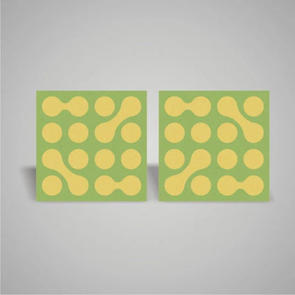 Self-adhesive Acoustic Felt Panel Shape 18mm / Free Shipping-PET Felt Acoustic Panels-WallpanelsPRO-Yellow & Green-Wall Panels Pro