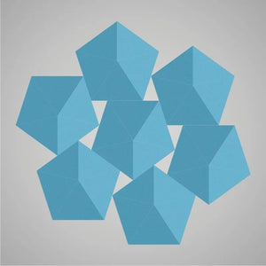 Self-adhesive Acoustic Felt Panel 3D Stars 140mm-Aqua Blue-Wall Panels Pro