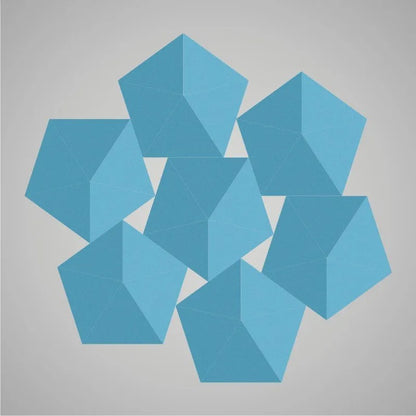 Self-adhesive Acoustic Felt Panel 3D Stars 140mm-Aqua Blue-Wall Panels Pro