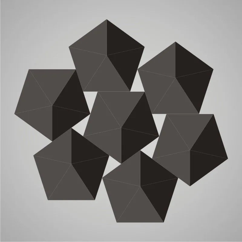 Self-adhesive Acoustic Felt Panel 3D Stars 140mm-Black-Wall Panels Pro