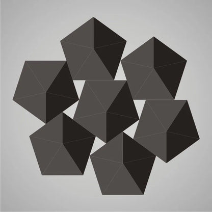 Self-adhesive Acoustic Felt Panel 3D Stars 140mm-Black-Wall Panels Pro