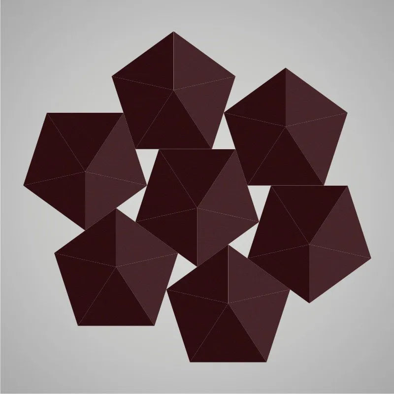 Self-adhesive Acoustic Felt Panel 3D Stars 140mm-Dark Brown-Wall Panels Pro