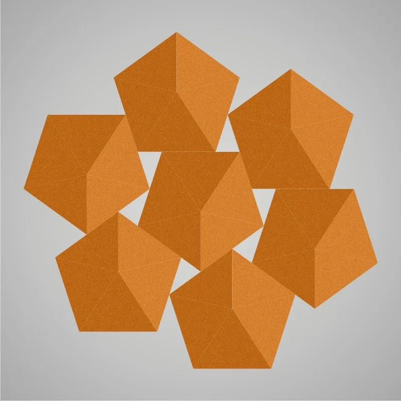 Self-adhesive Acoustic Felt Panel 3D Stars 140mm-Cavern Clay-Wall Panels Pro