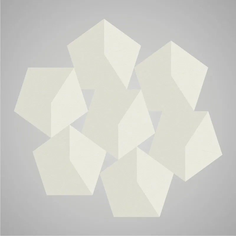 Self-adhesive Acoustic Felt Panel 3D Stars 140mm-Cream-Wall Panels Pro