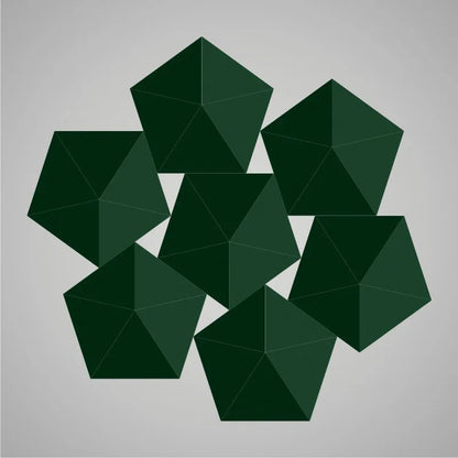 Self-adhesive Acoustic Felt Panel 3D Stars 140mm-Dark Green-Wall Panels Pro