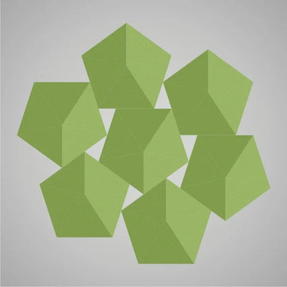 Self-adhesive Acoustic Felt Panel 3D Stars 140mm-Green-Wall Panels Pro