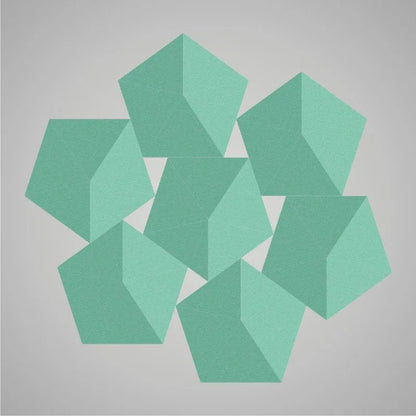 Self-adhesive Acoustic Felt Panel 3D Stars 140mm-Light Teal-Wall Panels Pro