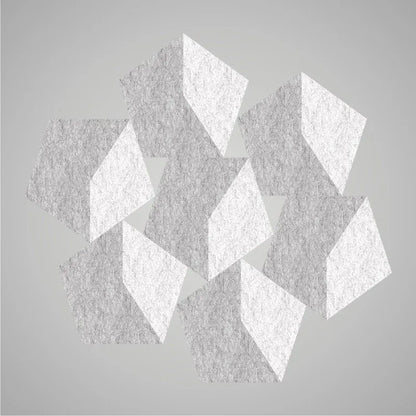 Self-adhesive Acoustic Felt Panel 3D Stars 140mm-Marble-Wall Panels Pro