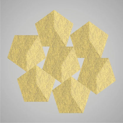 Self-adhesive Acoustic Felt Panel 3D Stars 140mm-Marble Yellow-Wall Panels Pro