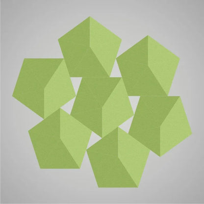 Self-adhesive Acoustic Felt Panel 3D Stars 140mm-Salad Green-Wall Panels Pro