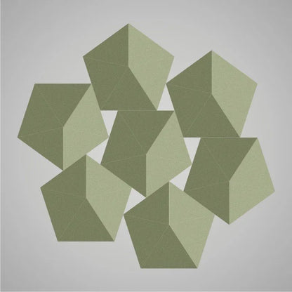 Self-adhesive Acoustic Felt Panel 3D Stars 140mm-Salty Brine-Wall Panels Pro