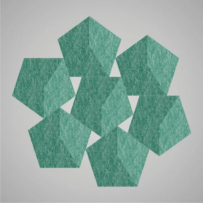 Self-adhesive Acoustic Felt Panel 3D Stars 140mm-Tropical Sea Green-Wall Panels Pro