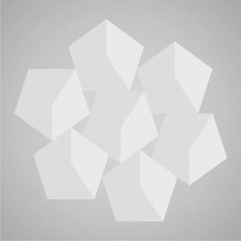 Self-adhesive Acoustic Felt Panel 3D Stars 140mm-White-Wall Panels Pro