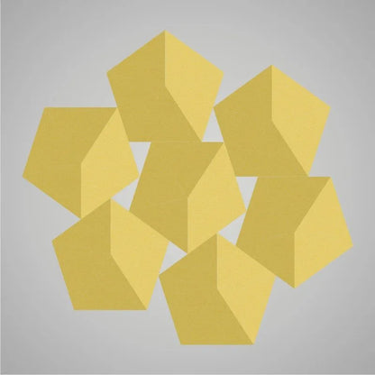 Self-adhesive Acoustic Felt Panel 3D Stars 140mm-Yellow-Wall Panels Pro