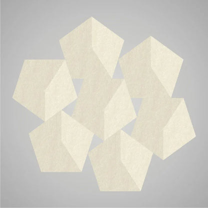 Self-adhesive Acoustic Felt Panel 3D Stars 140mm-Beige-Wall Panels Pro