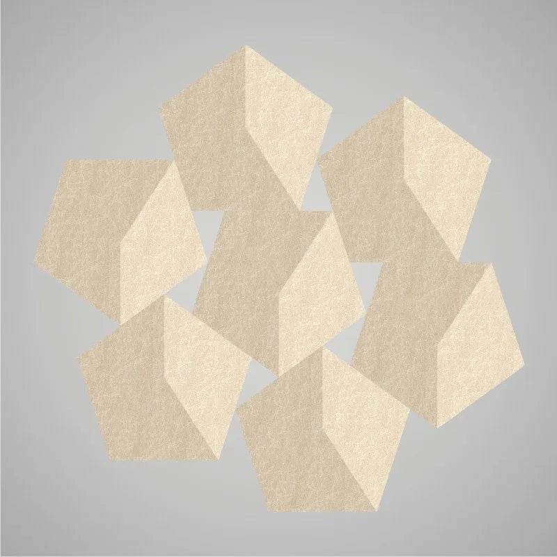 Self-adhesive Acoustic Felt Panel 3D Stars 140mm-Sand-Wall Panels Pro