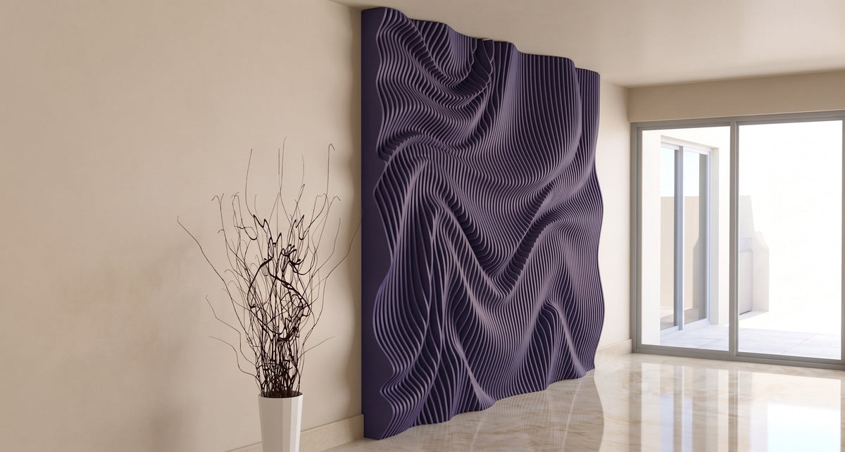 WavySlats Parametric Wall LUM in purple