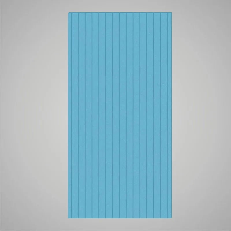 Self-adhesive Acoustic Felt Panel Slatted 9 mm / Free Shipping-PET Felt Acoustic Panels-WallpanelsPRO-Aqua Blue-Wall Panels Pro