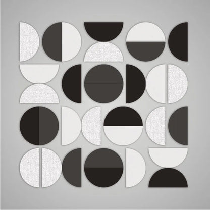 Self-adhesive Acoustic Felt Tiles Mosaic Black & White 9mm by In-Acoustic