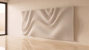WavySlats Parametric Wall VEY in white