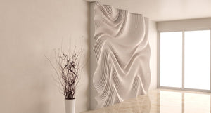 WavySlats Parametric Wall LUM in white