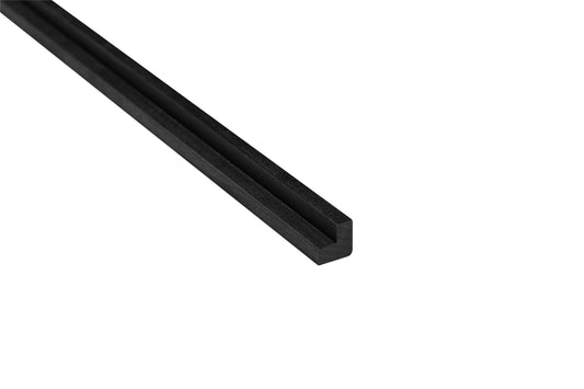 Black corner profile, single piece