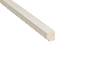 White aspen end moulding, single piece