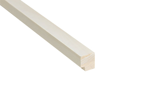 White aspen end moulding, single piece