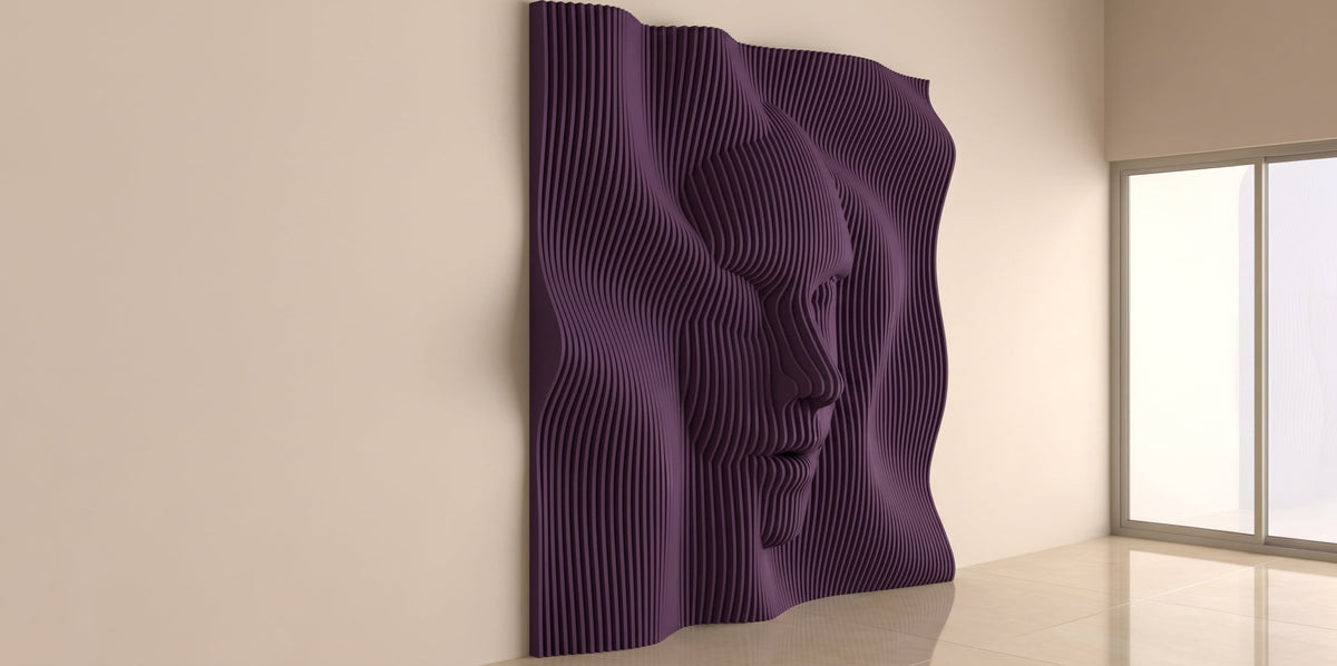 WavySlats Parametric Wall FACE in purple