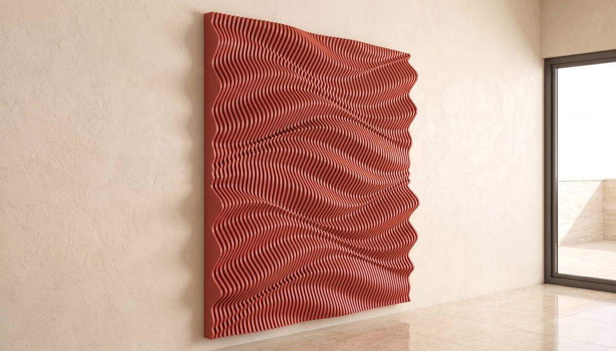 WavySlats Parametric Wall AUR in red