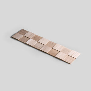 Chess decorative wood wall panel, reclaimed 3D wood cladding for interior feature walls