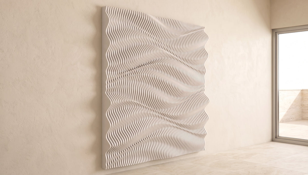 WavySlats Parametric Wall AUR in white